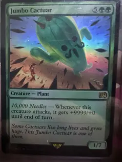 Magic the Gathering Final Fantasy Jumbo Cactuar Foil - Image 1