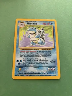 1999 Pokemon TCG Blastoise Red Dot Misprint Vintage Holo Rare NM-LP condition! - Image 2