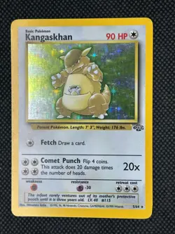 Pokemon TCG Jungle Kangaskhan Holo Rare 5/64 LP/NM - Image 1