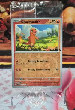 Pokemon 151 004/165 CHARMANDER EB Games Stamped 151 Sealed Promo - Image 1