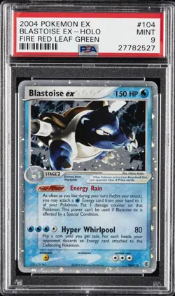 2004 POKEMON EX FIRE RED & LEAF GREEN #104 BLASTOISE EX-HOLO PSA 9 - Image 1