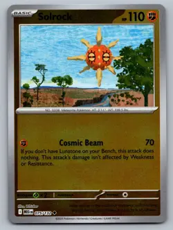 Pokemon TCG ME01: Mega Evolution Solrock 075/132 Reverse Holo - Image 1