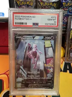 Mewtwo V (Alternate Full Art) 072/078 Pokemon GO Holo PSA 10 - Image 1