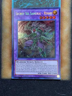 Yugioh Secret Six Samurai - Rihan SPWA-EN006 Secret Rare 1st Ed LP - Image 1