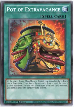 Yugioh - Pot of Extravagance SDCK-EN031 1st Edition - Structure Deck: The Crimso - Image 1
