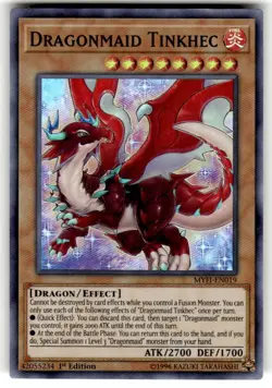 Yugioh! Dragonmaid Tinkhec - MYFI-EN019 - Super Rare - 1st Edition Near Mint, En - Image 1