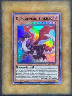 Yugioh Dragonmaid Tinkhec MYFI-EN019 Super Rare 1st Ed LP - Image 1