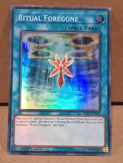 Ritual Foregone HISU-EN054 Super Rare Yugioh! Holo Foil Nice! - Image 1