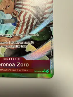 Roronoa Zoro OP14-015 Alternate Art - Azure Sea's Seven One Piece English Alt NM - Image 5