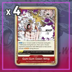 Gum-Gum Dawn Whip ST21-016 Gear 5 EX ONE PIECE TCG x4 - Image 1