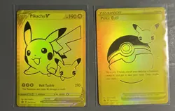 Pikachu V SWSH145 & Poke Ball SWSH146: Sword & Shield Promo Cards Holo - Image 1