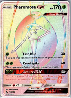 Pheromosa GX (Secret Rare) 158/156 SM - Ultra Prism - Pokemon Card - NM - Image 1