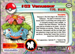 Venusaur #03 Topps Card (Pokemon TGC) Non holo - Image 2