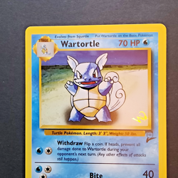 WARTORTLE W PROMO Stamped Pokemon Card - WOTC Base Set 2 63/130 NM/M - Image 2