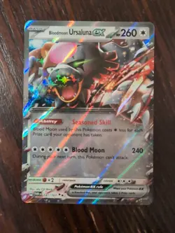 Pokemon TCG Bloodmoon Ursaluna EX Twilight Masquerade Card 141/167 - Image 1