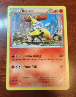 Braixen Pokemon Card, Kalos Starter Set 9/39 - Image 1