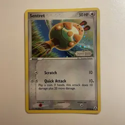 Sentret 62/92 Reverse Holo Stamped Legend Maker Pokemon Card NM-LP - Image 1