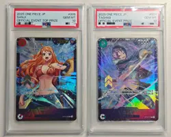 PSA 10 Flagship Battle Promo One Piece Card Japanese Sanji SR & Tashigi R - Image 1