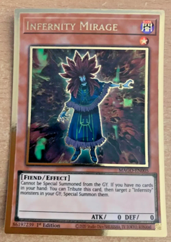 Yu-Gi-Oh! Card Infernity Mirage MAGO-EN005 Gold Rare 1st Edition - Image 1