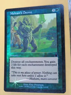 Multani's Decree 1999 Urza's Destiny FOIL Green Common Sorcery MTG nice card - Image 1
