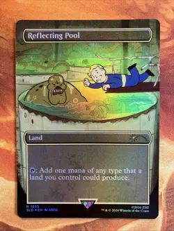 MTG Rainbow Foil Borderless Reflecting Pool SLD: X FalloutR: Points of Interest! - Image 1