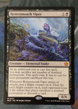 Mtg Rottenmouth Viper Bloomburrow Magic the Gathering Mythic - Image 1