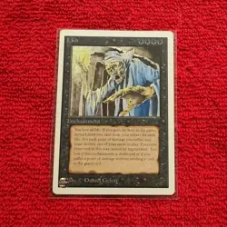 Magic: The Gathering Lich Enchantment Unlimited Edition Black Rare Gelon - Image 1