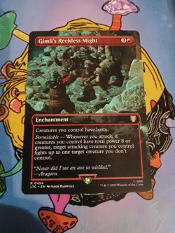 MTG Gimli's Reckless Might (Borderless) [The Lord of the Rings: Tales of Middle- - Image 1
