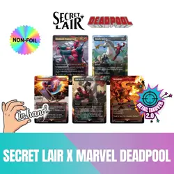 MTG Secret Lair x Marvel’s Deadpool Magic the Gathering Sealed In Hand Non-Foil - Image 1