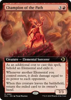x1 Champion of the Path - Foil - Extended Art R MTG Lorwyn Eclipsed M/NM, Englis - Image 1