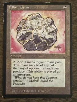 1994 Magic the Gathering - Fellwar Stone - Artifact - The Dark MTG - Image 1