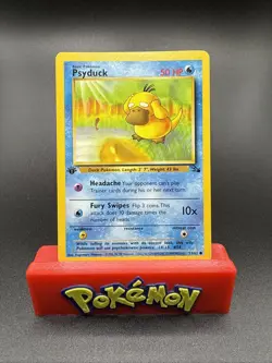 Psyduck 53/62 1st Edition Fossil Set Pokemon Card WOTC Rare NM - Image 1