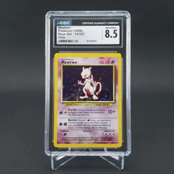 CGC 8.5 Mewtwo 1999 Base Set 10/102 Holo Pokemon Card WOTC Vintage - Image 1
