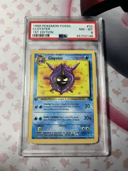 1999 Pokemon Fossil # 32 Cloyster Nm - Mt 1st Edition Psa 8 - Image 1