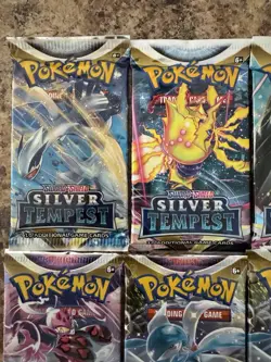 Pokemon Booster Pack Lot - Lost Origin Silver Tempest 6 Packs - Image 2