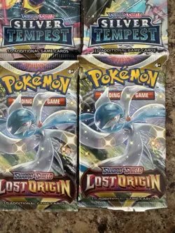 Pokemon Booster Pack Lot - Lost Origin Silver Tempest 6 Packs - Image 3
