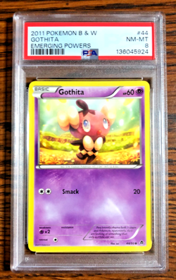 Gothita Regular Common #44 - PSA NM-MT 8 - 2011 BW Emerging Powers - Pokemon TCG - Image 1