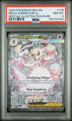 Pokemon TCG Mega Gardevoir EX Mega Evolution Sir 178/132 PSA 8 - Image 1