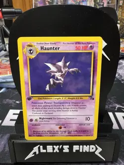 1999 Pokemon Fossil Haunter 1st Edition #21/62 Non-Holo Rare LP - Image 1