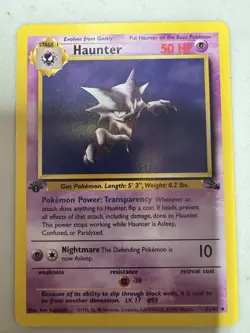 1999 Pokemon Fossil Haunter 1st Edition #21/62 Non-Holo Rare LP - Image 2