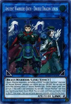 ANCIENT WARRIORS OATH - DOUBLE DRAGON LORDS * 1ST SUPER RARE ROTD-EN048 YUGIOH! - Image 1