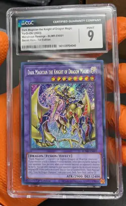 CGC 9 - Yugioh! Dark Magician the Knight of Dragon Magic - BLMR-EN001 - 1st Ed. - Image 3