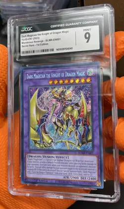 CGC 9 - Yugioh! Dark Magician the Knight of Dragon Magic - BLMR-EN001 - 1st Ed. - Image 4