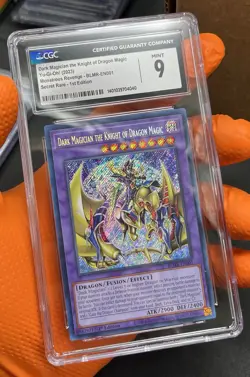 CGC 9 - Yugioh! Dark Magician the Knight of Dragon Magic - BLMR-EN001 - 1st Ed. - Image 5