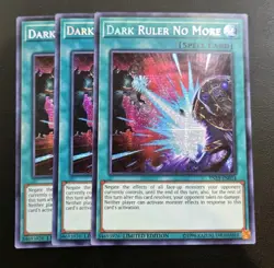 x3 Dark Ruler No More Prismatic Secret Rare Limited Edition TN19-EN014 NM Yugioh - Image 1