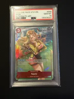 One Piece ST21-009 Nami Parallel Starter Deck Ex Gear 5 - PSA 10 - Image 1