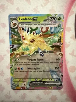 Pokemon TCG Leafeon EX Prismatic Evolution Double Rare Card 006/131 - Image 1