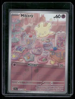 Pokemon Milcery TCG Card 152/142SV07: Stellar Crown Holo Illustration Rare NM - Image 1