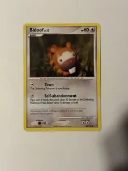 Bidoof 54/100 - Yuka Morii Clay Art - Stormfront Pokemon Card - NM/LP! - Image 2