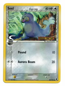 Pokemon Card: Seel HOLO 62/101 Stamped EX Dragon Frontiers Set Rare! GD - Image 1
